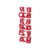 24 chiffres feutrine - rouge