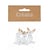 Set de 3 rennes blancs et or en résine 4,7 cm - Créalia
