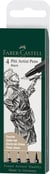 Lot de 4 feutres fineliners - Pitt Artist Pen - S/F/M/B - Noir
