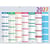 Calendrier mural semestriel recto/verso 2026 Exacompta - 7 mois - Multicolore - 40,5 x 55 cm
