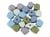 20 perles de bois forme diamant 15 mm Créalia - bleu