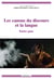 Les canons du discours et la langue - Parler juste