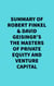 Summary of Robert Finkel & David Geisingr's The Masters of Private Equity and Venture Capital