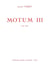 Motum III - partition saxophone alto SOLO