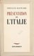 Présentation de l'Italie