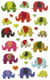 Stickers Cooky Maildor - Elephants - 1 planche