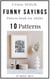 Cross Stitch Funny Sayings Pattern Book for Adults - Funny Cross Stitch Signage
