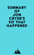 Summary of Jon Cryer's So That Happened