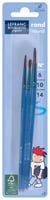 Lot de 3 pinceaux ronds - Pour peinture gouache, peinture acrylique, encre et peinture aquarelle - N°6, 10, 14 - Poils de poney