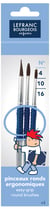 Lot de 3 pinceaux ronds Grippy - Pour peinture gouache - N° 4, 10, 16 - Poils de poney