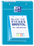 Fiches bristol perforées - 30 feuilles A5 14.8 x 21 cm - 210 g/m² - Petits carreaux - Bristol 2.0 - Oxford - Bleu