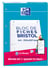 Fiches Bristol Oxford - Blanc - 30 feuilles - A4 21 x 29.7 cm - perforées - 210 g/m² - 5x5