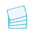 80 flashcards - 7,5 x 12,5 cm - Flash 2.0 Oxford - Petits carreaux - cadre turquoise