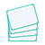 80 flashcards - 10,5 x 14,8 cm - Flash 2.0 Oxford - Petits carreaux - cadre menthe