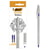 Stylo rechargeable en plastique recyclé + 2 recharges - Bleu - Cristal Re'New - Pointe moyenne - Bic - métal argent à capuchon