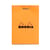 Bloc-notes Rhodia - Orange - 5,2 x 7,5 cm - n°10 - 160 pages 5x5 mm (petits carreaux)  