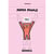 Bloc-notes agrafé Clairefontaine - A7 7,5 x 10,5 cm - N°11 Jean Jullien - 80 feuilles 5x5 - Rose