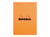 Bloc-notes - 10.5 x 14.8 cm - Rhodia - 160 pages petits carreaux - Orange