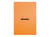 Bloc-notes - Format A4 21 x 29.7 cm - Rhodia - 160 pages petits carreaux - Orange