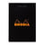 Bloc-notes Rhodia - Noir - 5,2 x 7,5 cm - n°10 - 160 pages 5x5 mm (petits carreaux)  