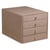 Bloc de classement à tiroirs - 4 tiroirs - RHODIA Rhodiarama Home Office - pour 248 x 327 mm - taupe