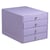 Bloc de classement à tiroirs - 4 tiroirs - RHODIA Rhodiarama Home Office - pour 248 x 327 mm - iris
