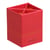 Pot à crayons - RHODIA Rhodiarama - 8 x 8 x11 cm - faux cuir, carton - coquelicot