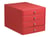 Bloc de classement à tiroirs - 4 tiroirs - RHODIA Rhodiarama Home Office - pour 248 x 327 mm - coquelicot