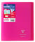 Cahier piqué Clairefontaine - Rose - 17 x 22 cm - Koverbook - 96 pages grands carreaux
