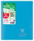 Cahier piqué Clairefontaine - Turquoise - 17 x 22 cm - Koverbook - 96 pages grands carreaux