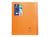 Cahier polypro - 24 x 32 cm - Koverbook  - Clairefontaine - 96 pages grands carreaux - Orange 