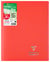 Cahier piqué Clairefontaine - Rouge - 24 x 32 cm - Koverbook - 96 pages grands carreaux