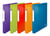 1 chemise à élastique 3 rabats A4 - Dos 25 mm - Polypro - Oxford - Coloris assortis
