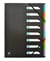 Trieur A4 - 8 compartiments - Polypro - Oxford - Noir