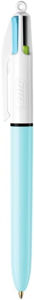Stylo bille 4 couleurs BIC - Fashion - Turquoise, rose, violet, vert pomme - Pointe moyenne
