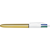 Stylo-bille - 4 Couleurs - Shine - Pointe moyenne 1.0 mm - BIC - Doré