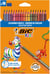 Lot de 18 crayons de couleur - BIC Kids - Couleurs assorties - Evolution Stripes