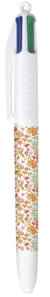 Stylo bille 4 couleurs Bic - Liberty - Jaune - Pointe moyenne