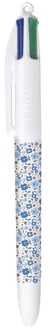 Stylo bille 4 couleurs Bic - Liberty - Bleu - Pointe moyenne