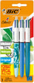 Lot de 3 stylos-billes - 4 Couleurs - Shine/Original/Velours - Pointe moyenne 1,0 mm - BIC