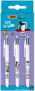 Lot de 3 stylos bille 4couleurs BIC - Time to work - Bleu, rouge, vert, noir - Pointe moyenne 