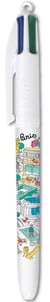 Stylo bille 4 couleurs - OMY Paris édition limitée - Bleu, rouge, vert, noir - Pointe moyenne