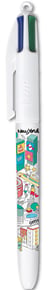 Stylo bille 4 couleurs BIC - OMY New York édition limitée  - Bleu, rouge, vert, noir - Pointe moyenne