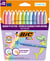 Lot de 12 feutres de coloriage pointe moyenne - BIC Kids - Couleurs pastel assorties - Pastel