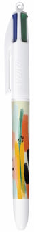 Stylo bille 4 couleurs BIC exclusivité Cultura - Inspiration artiste - Bleu, noir, rouge, vert - Paint Lines - Pointe moyenne