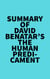 Summary of David Benatar's The Human Predicament