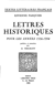 Lettres historiques pour les années 1556-1594