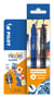 2 stylos - 1 noir et 1 bleu - FriXion Ball Clicker + 4 stickers Voyage Offerts - Pointe Moyenne - PILOT