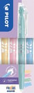 Pochette de 4 surligneursPilot - Frixion light soft - orange pastel  / rose pastel  / vert pastel  / bleu pastel - Pointe biseautée