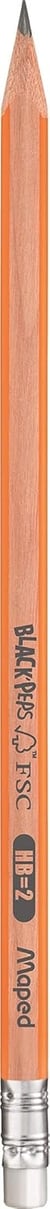 Crayon à papier avec embout gomme Maped - Black'Peps - Mine HB - Vendu à l'unité